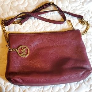 Burgundy Michael Kors Purse